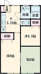 大宮ハイツ 3DKの間取図画像