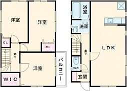 JR五日市線 武蔵増戸駅 徒歩13分の賃貸一戸建て 1階3LDKの間取り