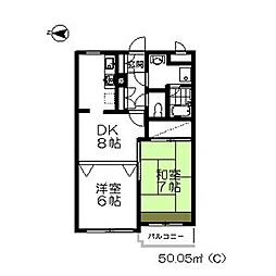 プレステップエーキューブ 4階1LDKの間取り