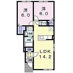 easttwo愛国 2LDKの間取図画像