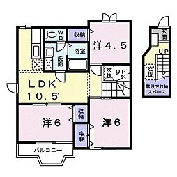 ソレアード1 3LDKの間取図画像