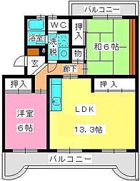 ロイヤルハイツ泉 2LDKの間取図画像