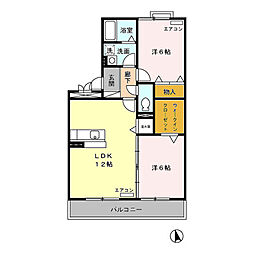 グランメール・カナ 2LDKの間取図画像