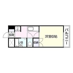 N・D・L春日 1Kの間取図画像