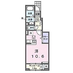 サンフィールド ワンルームの間取図画像