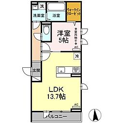 ガーデニア 1LDKの間取図画像