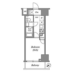 ＧＥＮＯＶＩＡお花茶屋ｓｋｙｇａｒｄｅｎ 10階1Kの間取り