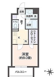 ヴィアーレ新寺 1Kの間取図画像