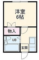 サンヒルズ飯塚 1Kの間取図画像
