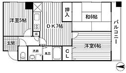 ロイヤルコーポ広畑 3DKの間取図画像