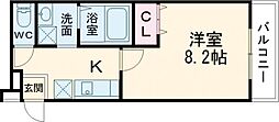 フジパレス堺浜寺石津3番館 1Kの間取図画像