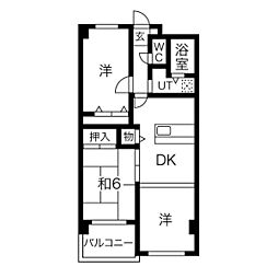 シャトー三和青山 3DKの間取図画像