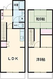 第5錦フルーツコーポ　グレープ 1階2LDKの間取り