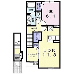 イデアル3A 1LDKの間取図画像