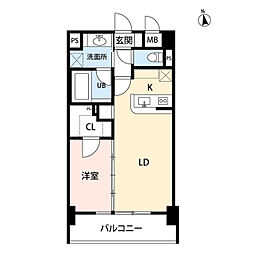 ディナミス 1LDKの間取図画像