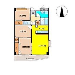ルミエール茜部 3LDKの間取図画像