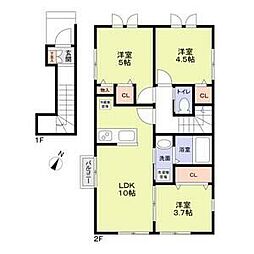 サンドエル 3LDKの間取図画像