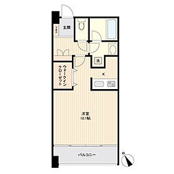 ラドゥセール榴ヶ岡 ワンルームの間取図画像