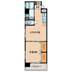 メゾンほおづき1 1LDKの間取図画像