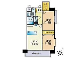 リオグランデ 2LDKの間取図画像