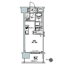 パークキューブ板橋本町 ワンルームの間取図画像