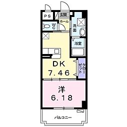 BCガーデンパレス1 1DKの間取図画像