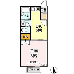 サン・ソフィエ茶畑 1DKの間取図画像