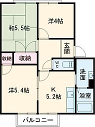 ガーデンハイツ緑ケ丘G棟 3Kの間取図画像