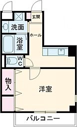 ハートフル・オカ 1Kの間取図画像