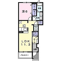 うらら1番館 1LDKの間取図画像