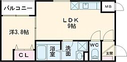 DportaScalar1 1LDKの間取図画像