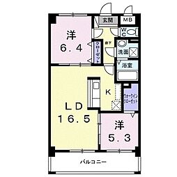 桜雲閣 2LDKの間取図画像