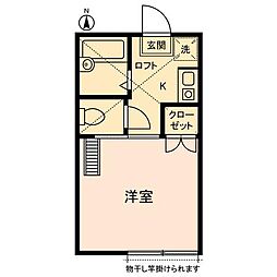 スリーワン 1階1Kの間取り