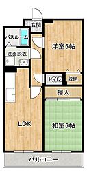 マイシティーオグロ 2LDKの間取図画像