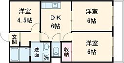 メゾン小林5 3DKの間取図画像