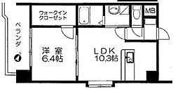 ベルパーク2 1LDKの間取図画像