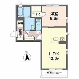 JR仙石線 陸前山下駅 徒歩8分の賃貸マンション 3階1LDKの間取り