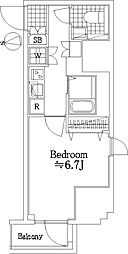 スパシエ八王子クレストタワー 1Kの間取図画像