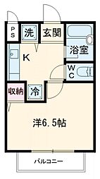 フジパレス南田出井 1Kの間取図画像