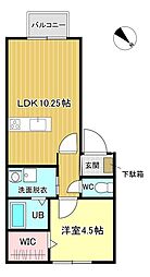 ハーバーテラス 1LDKの間取図画像