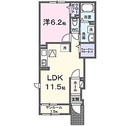 グランクレア 1LDKの間取図画像