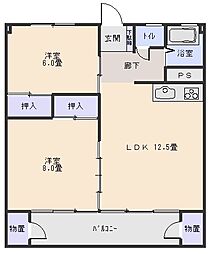 グリーンエキュート 2LDKの間取図画像