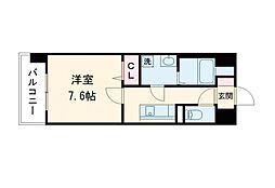 S-RESIDENCE熊本駅前 9階1Kの間取り
