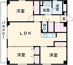 アレフガルド1年間家賃ダウンキャンペーン中 9階2SLDKの間取り