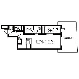 アソシエ東別院 キャンペーン中 1LDKの間取図画像