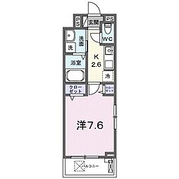 JR山陽本線 下松駅 徒歩13分の賃貸アパート 2階1Kの間取り