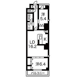 NR新栄 2LDKの間取図画像
