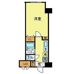 Renato広瀬通 9階1Kの間取り