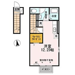 あづまコーポ ワンルームの間取図画像