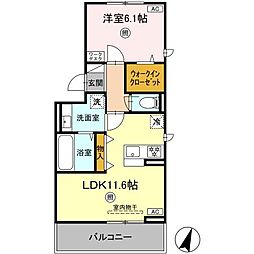 セレブ菊池 1LDKの間取図画像